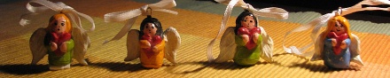 Few little clay angels